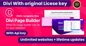 Divi Theme Builder with License Api key unlimited websites original product